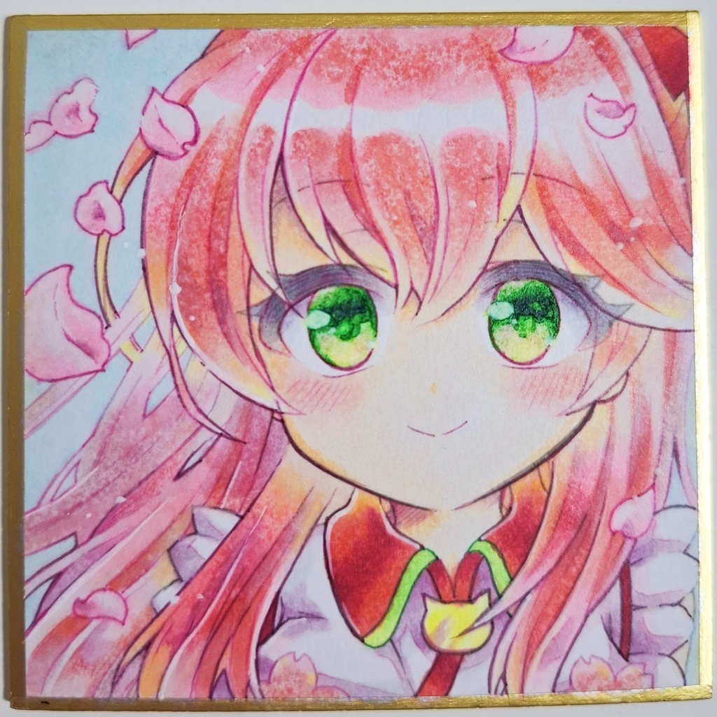イラスト原画 ホロライブ 豆色紙