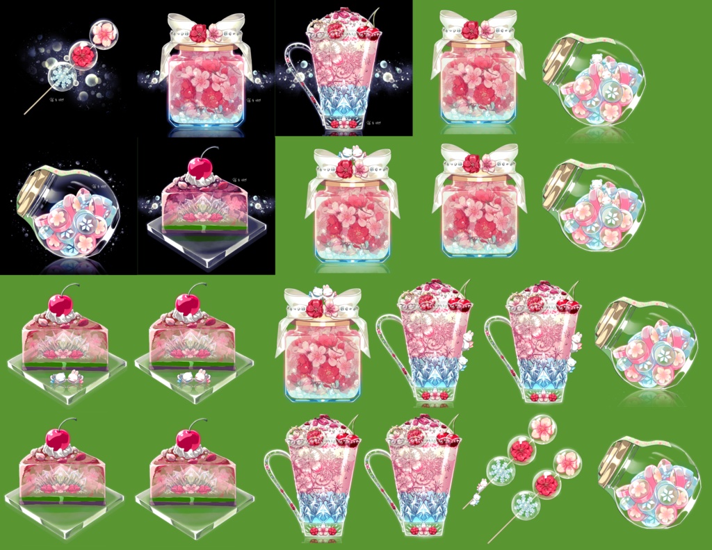 冬から春の移り変わりを閉じ込めたお菓子(フリー素材)