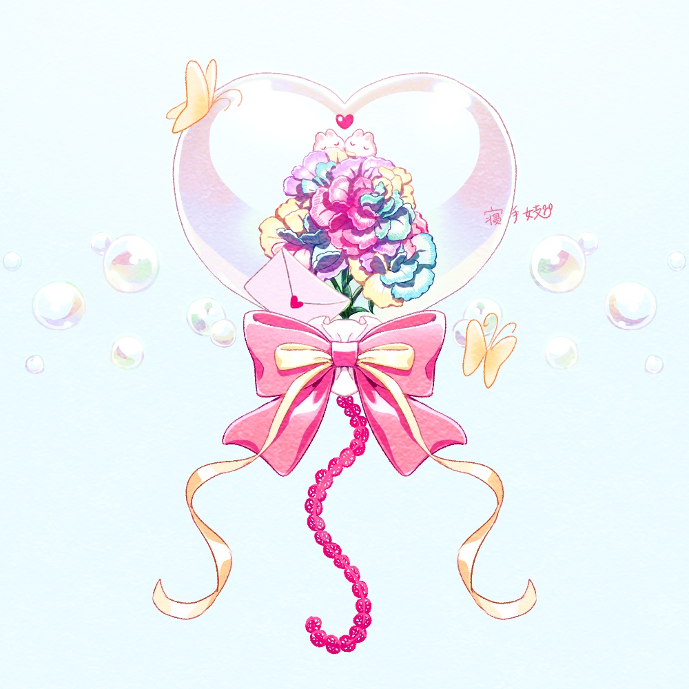 レインボーカーネーション(フリーアイコン、フリー素材)