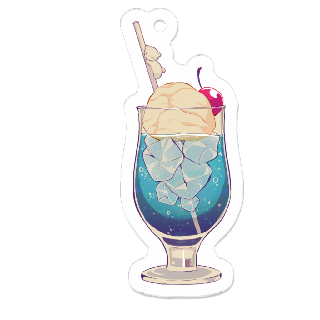 アクリルキーホルダー💙(クリームソーダ)
