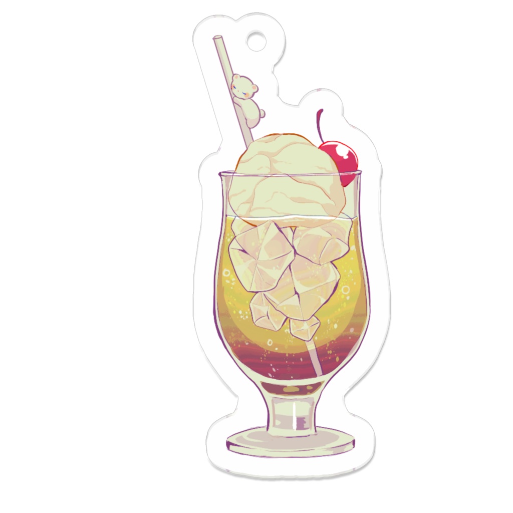 アクリルキーホルダー💛🍍(クリームソーダ)