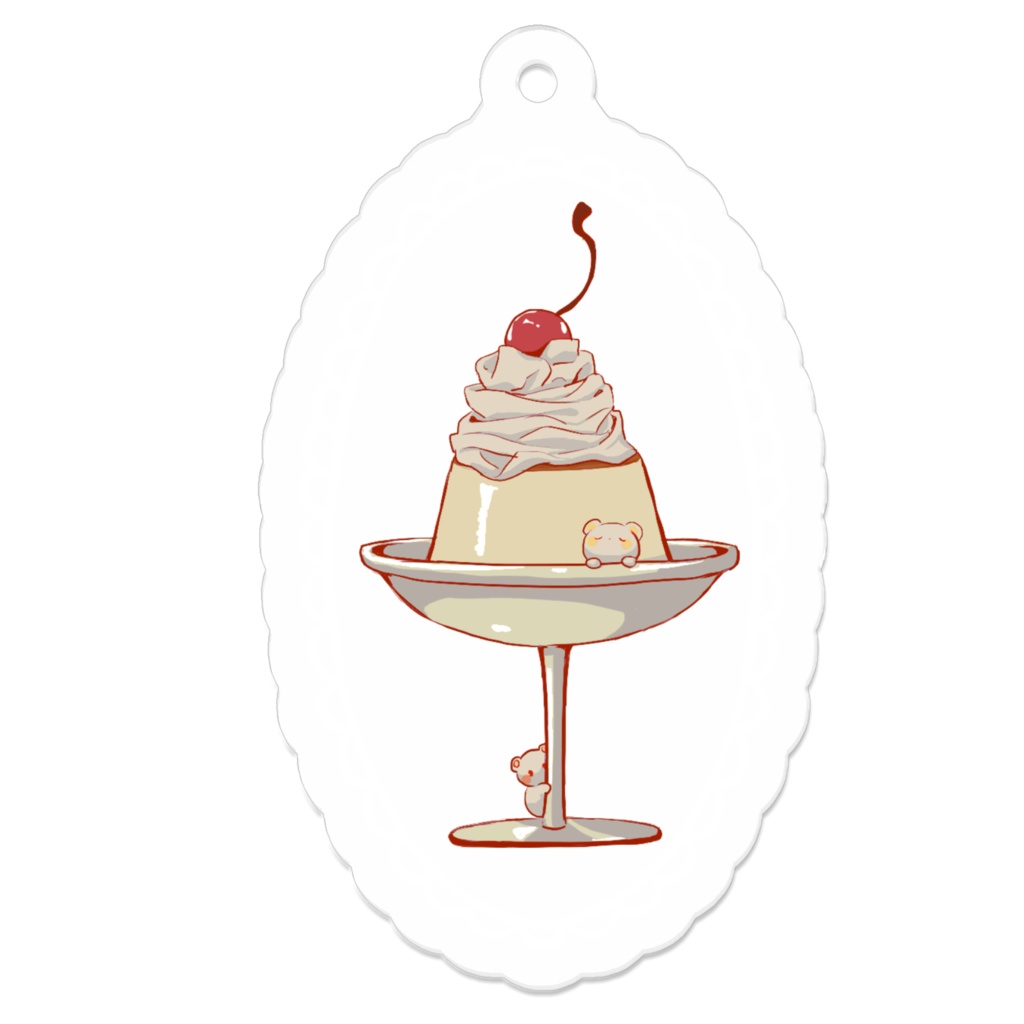 アクリルキーホルダー🍮(レトロプリン)