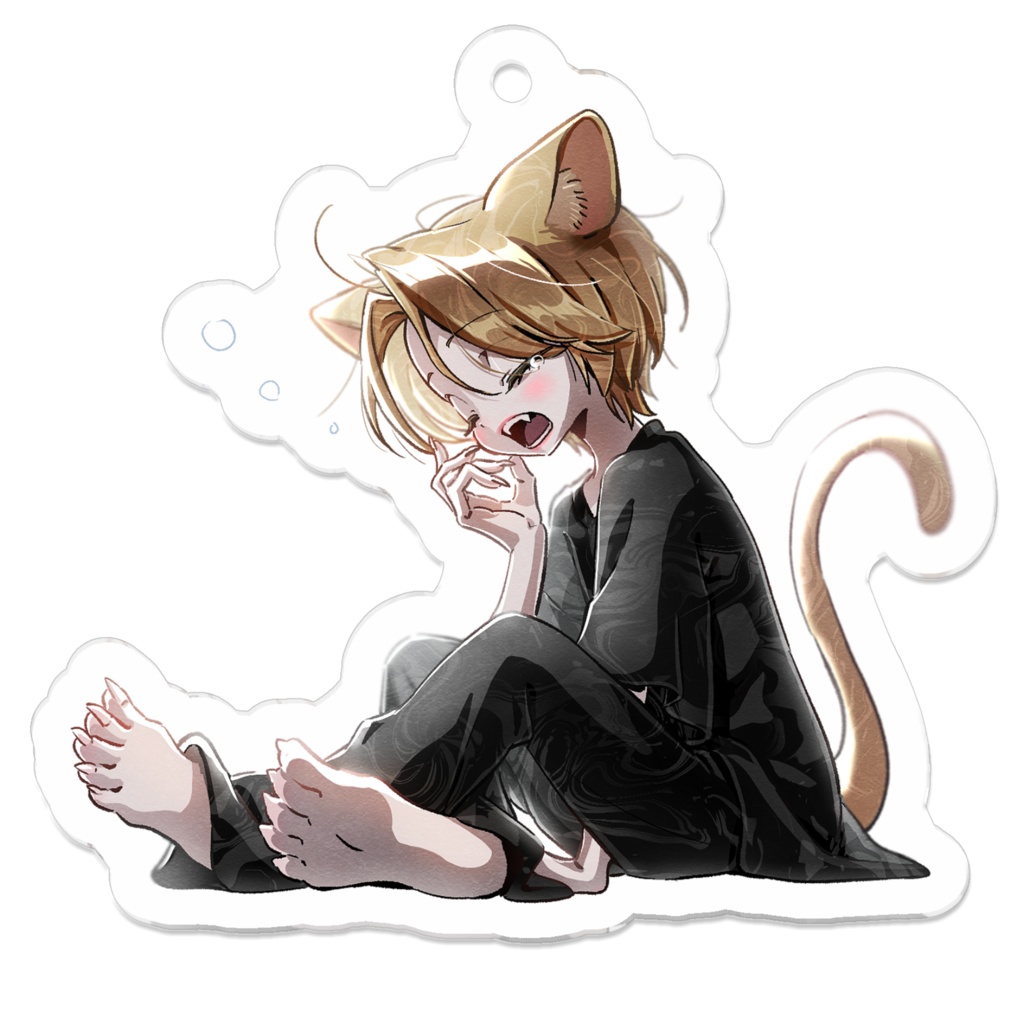 アクリルキーホルダー🐈💛(ねむねむ黄にゃんこ)