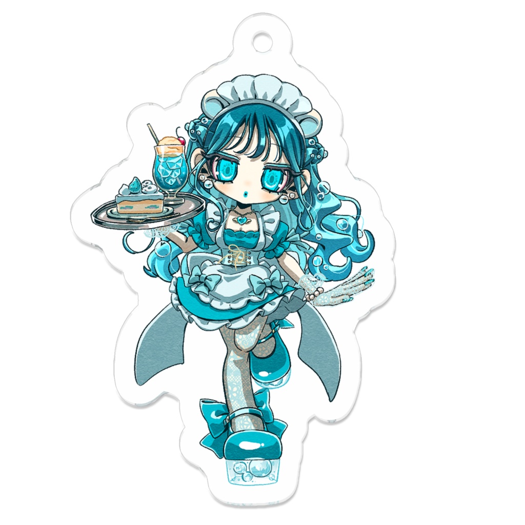 レトロなクリームソーダのメイドちゃん💙