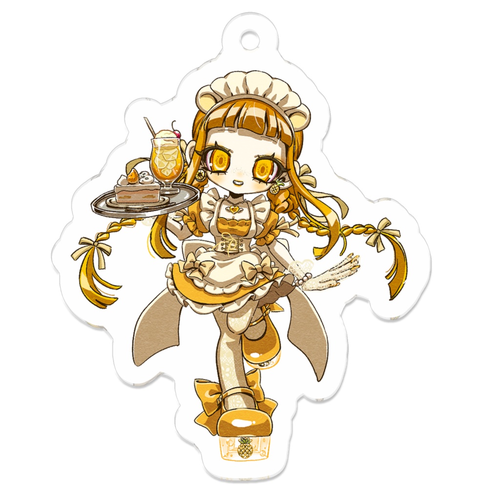 レトロなクリームソーダのメイドちゃん🍍💛