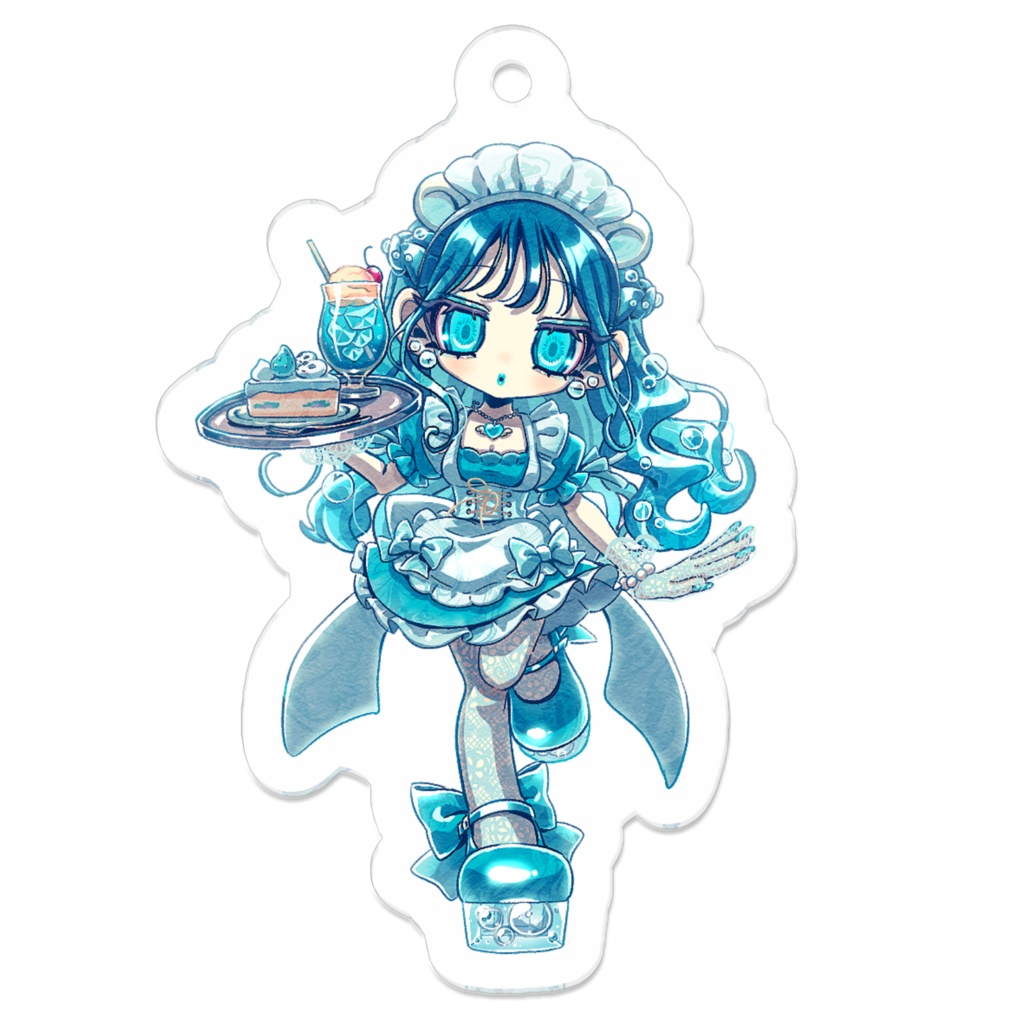 クリームソーダのメイドちゃん.。o○(透明感のある塗り)