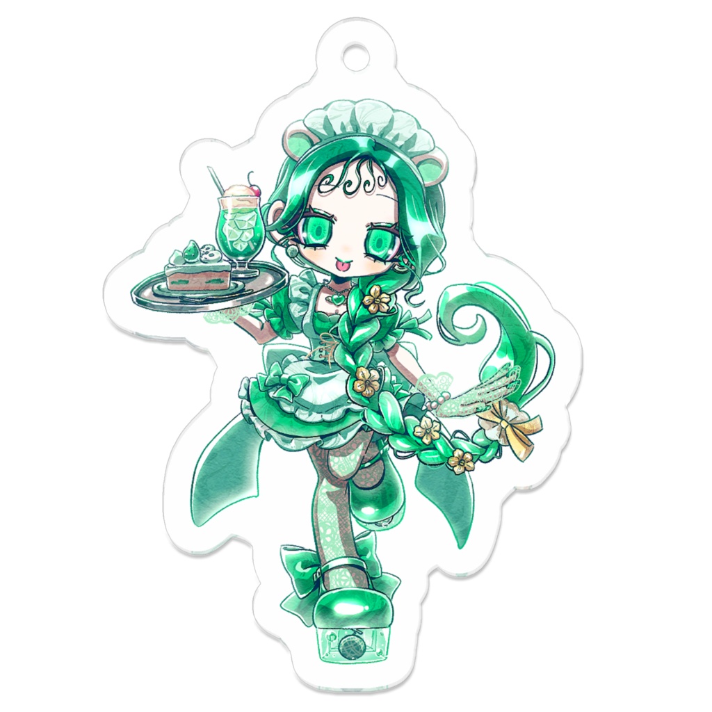 クリームソーダのメイドちゃん🍈(透明感のある塗り)