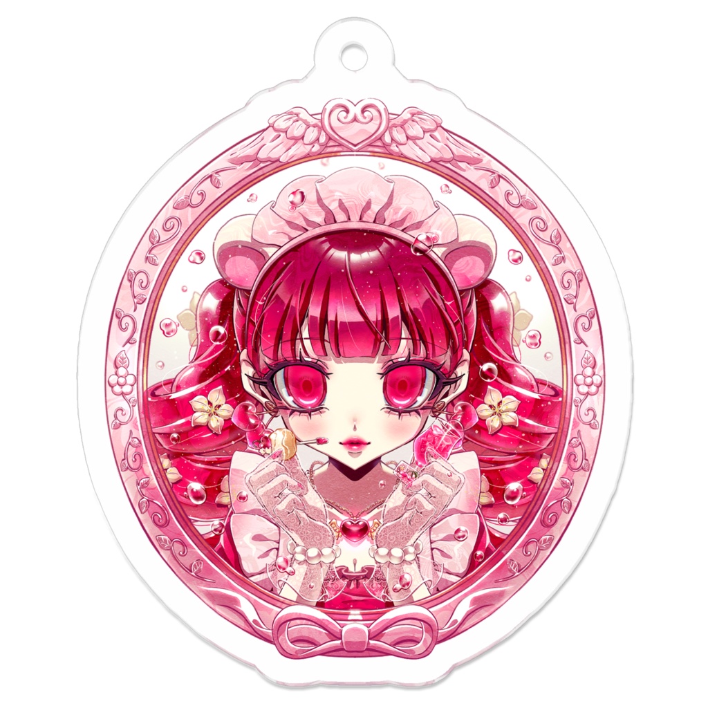 クリームソーダのメイドちゃんとリップグロス🍒💋💄✨
