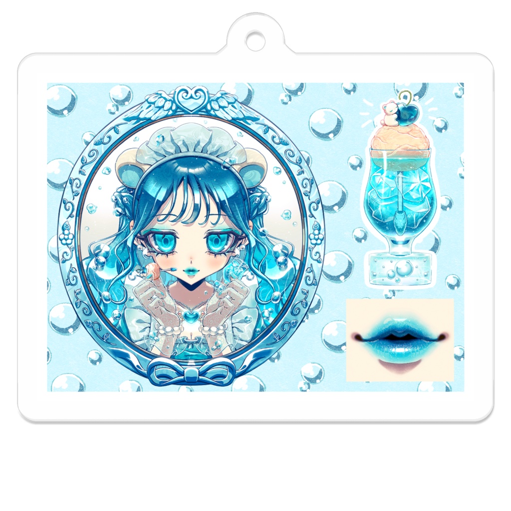 クリームソーダリップグロス詰め.。o○💋💄✨