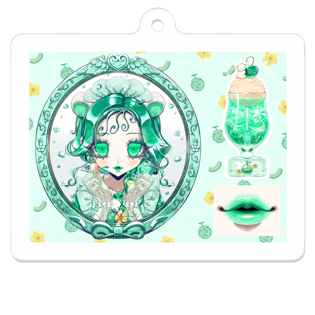クリームソーダリップグロス詰め🍈💋💄✨