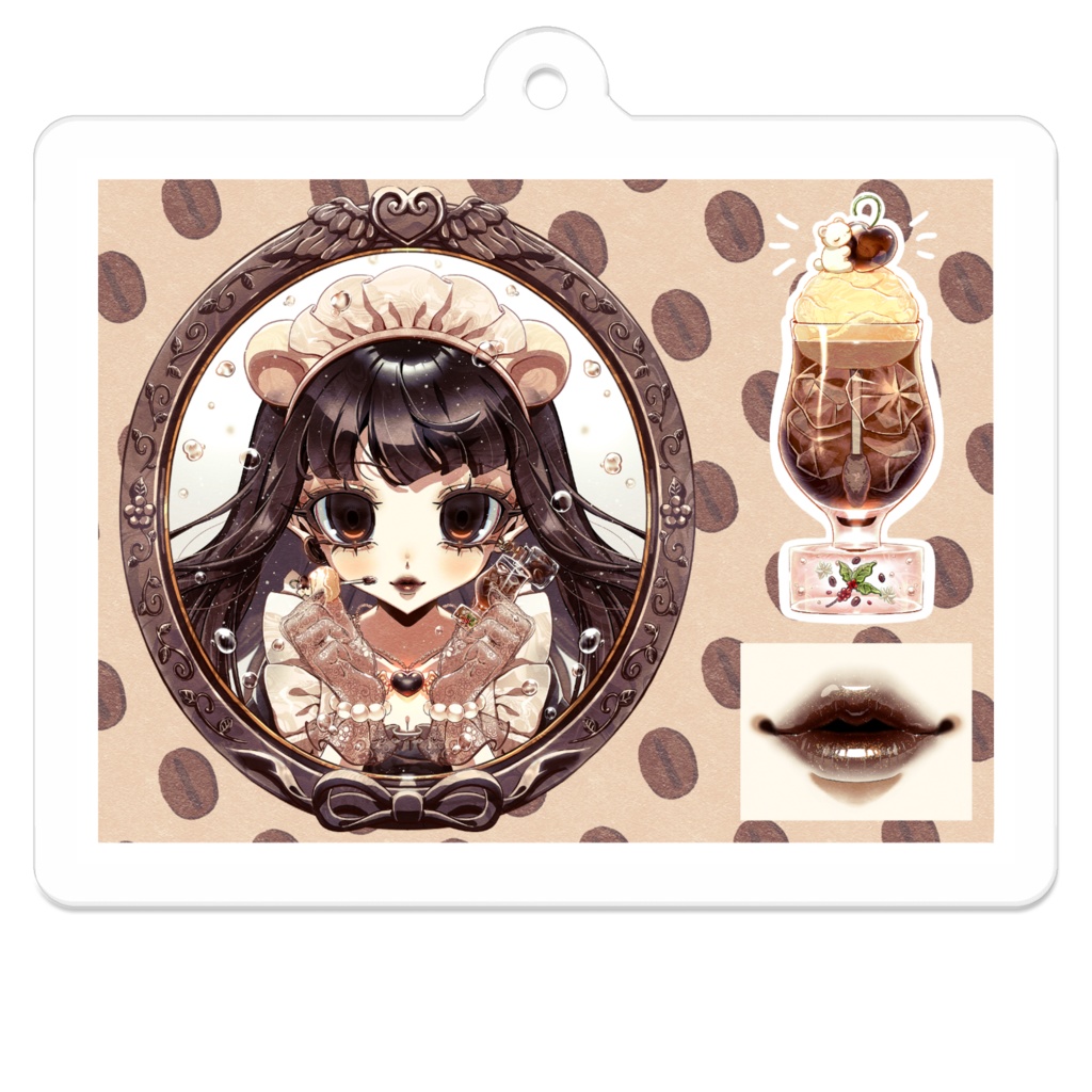 コーヒーフロートリップグロス詰め☕🍨💋💄✨