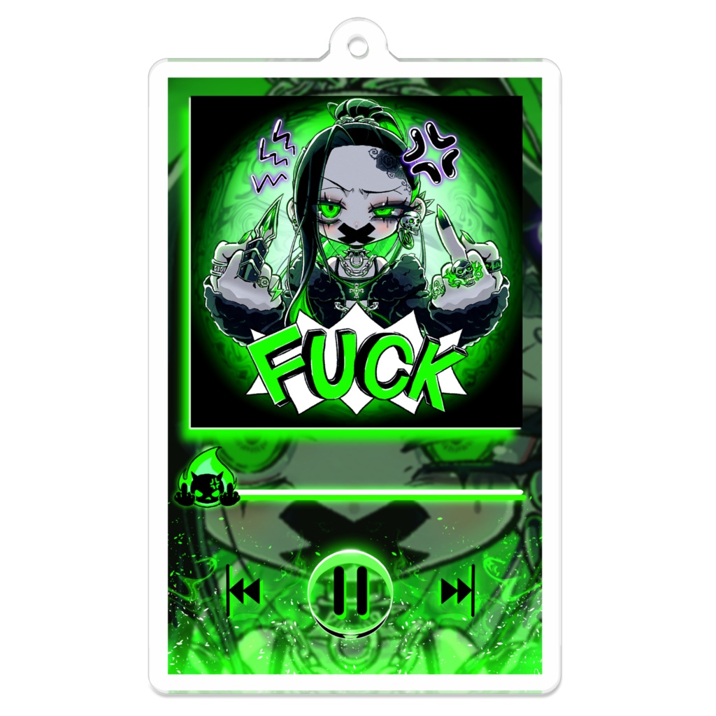 音楽プレーヤー💚💀(F✖✖K ver.)(ｵﾝﾅ)