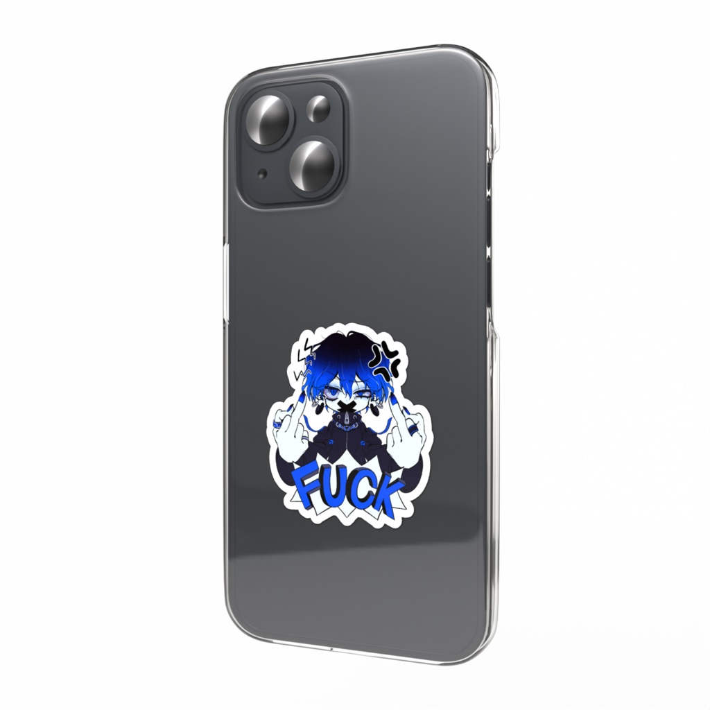 F✖✖Kスマホステッカー💙🦈🦷🌊(ｵﾄｺ)