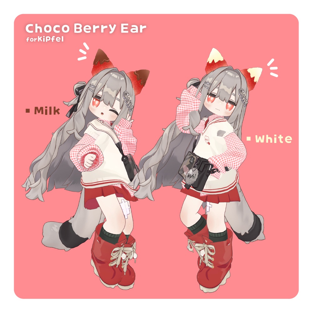 【キプフェル】チョコレートいちご耳