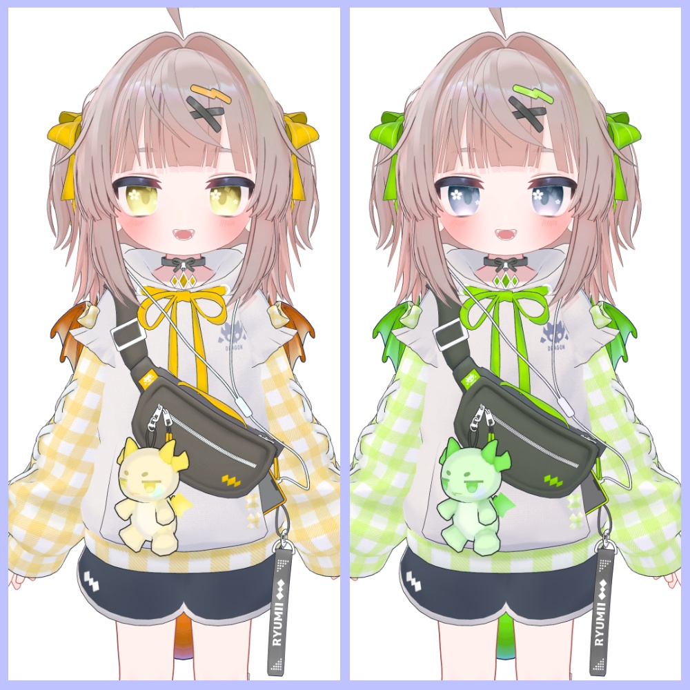 【リュミィ】かわいいチェック【デフォルト衣装用テクスチャ】