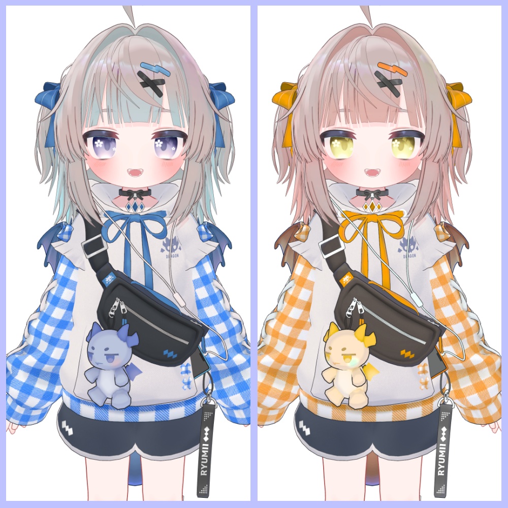 【リュミィ】かわいいチェック【デフォルト衣装用テクスチャ】