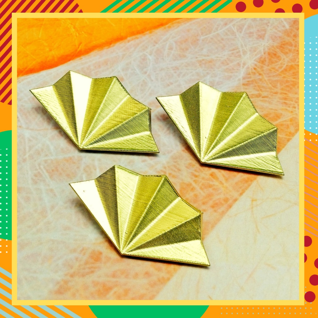 扇のブローチピン 3個セット