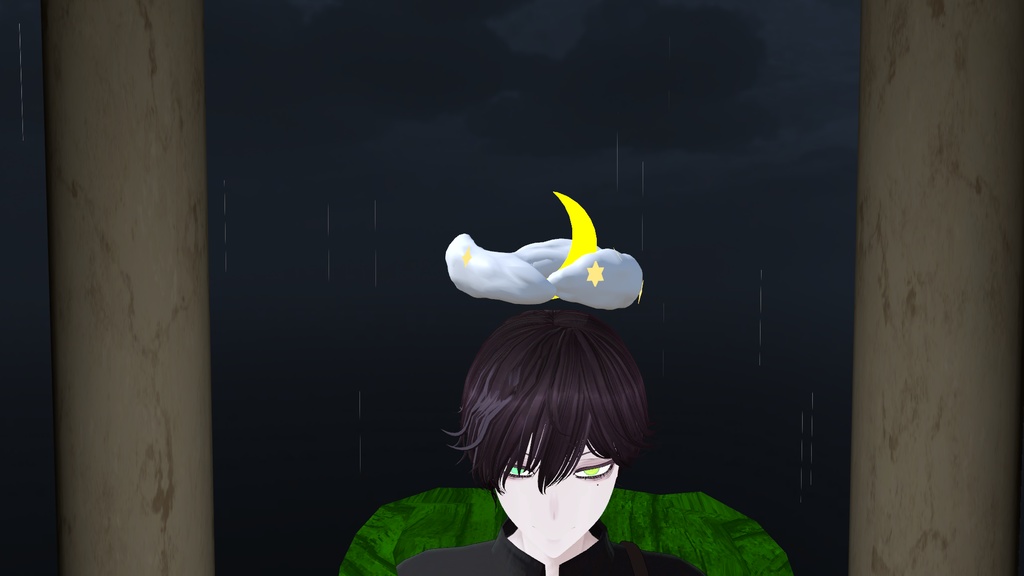 雲と月のヘイロー