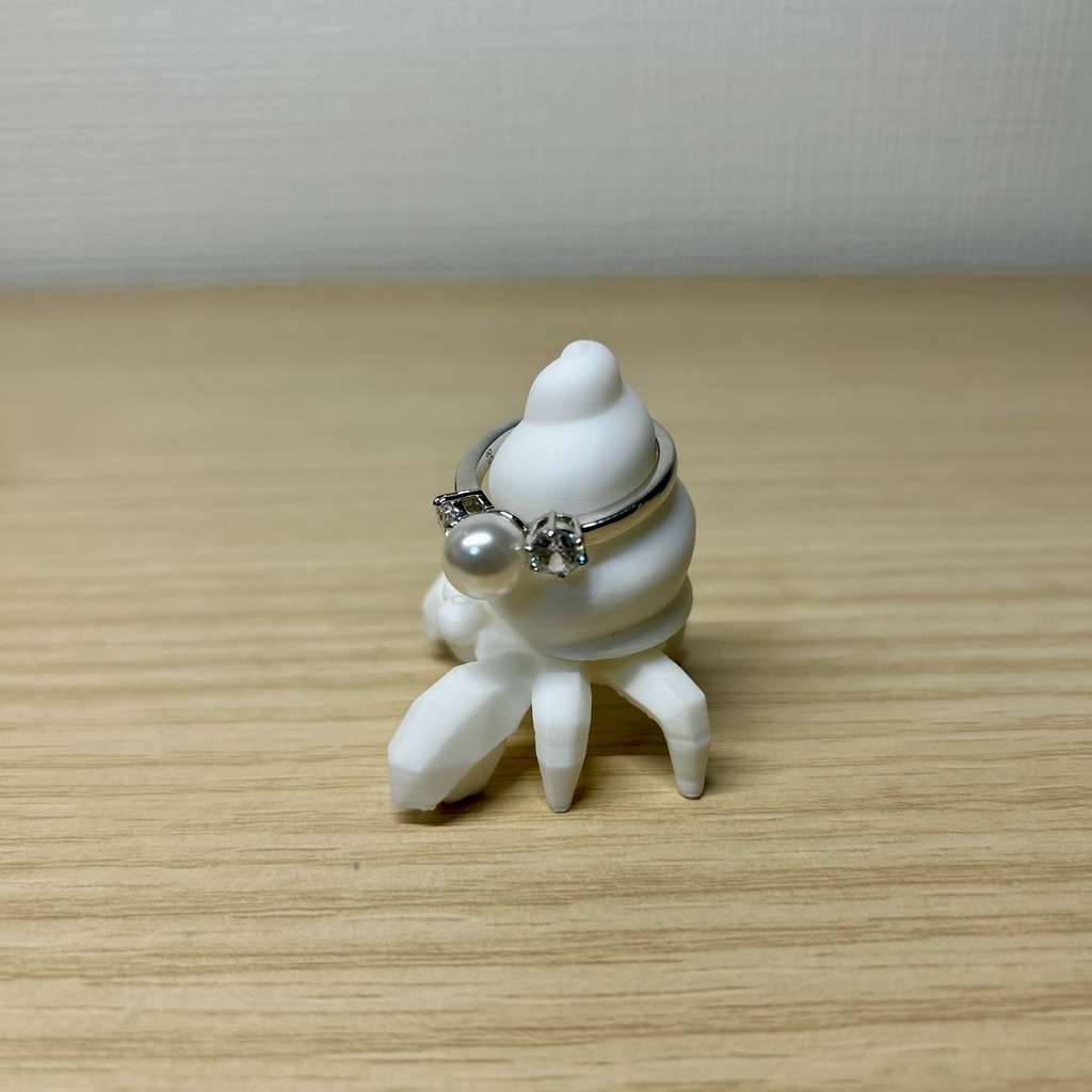 ヤドカリのリングホルダー(white)
