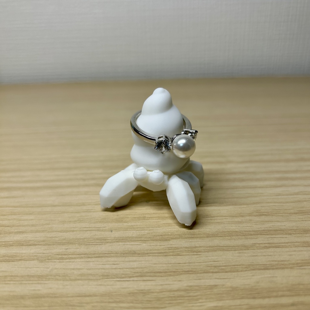 ヤドカリのリングホルダー(white)