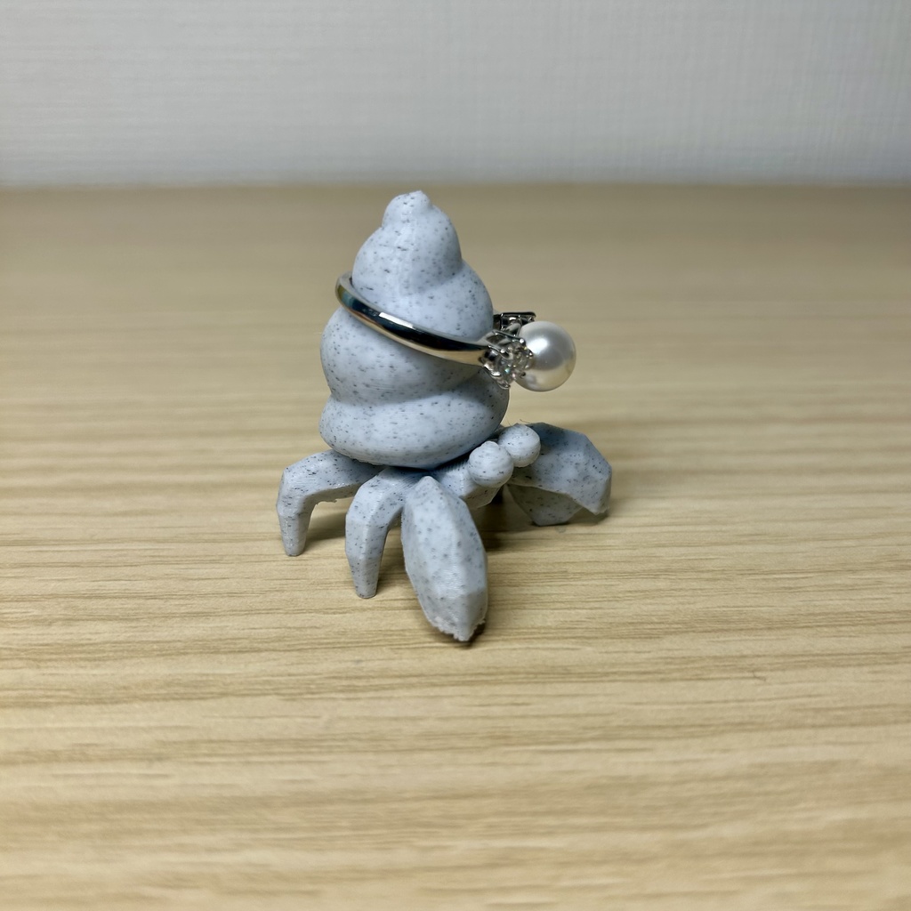 ヤドカリのリングホルダー(大理石)