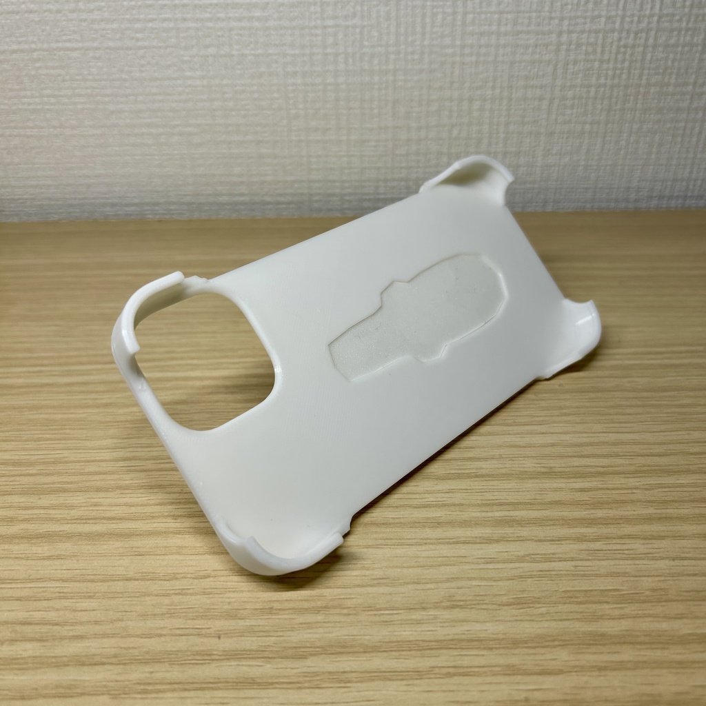 ローポリなカバのiPhoneケース(white)