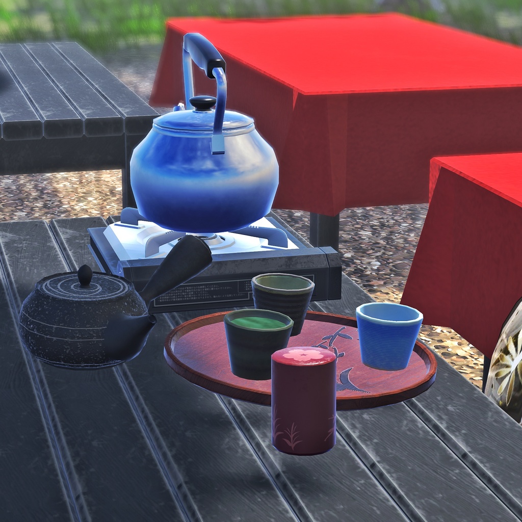 【VRChat想定】緑茶ギミックセット(Worldギミック)