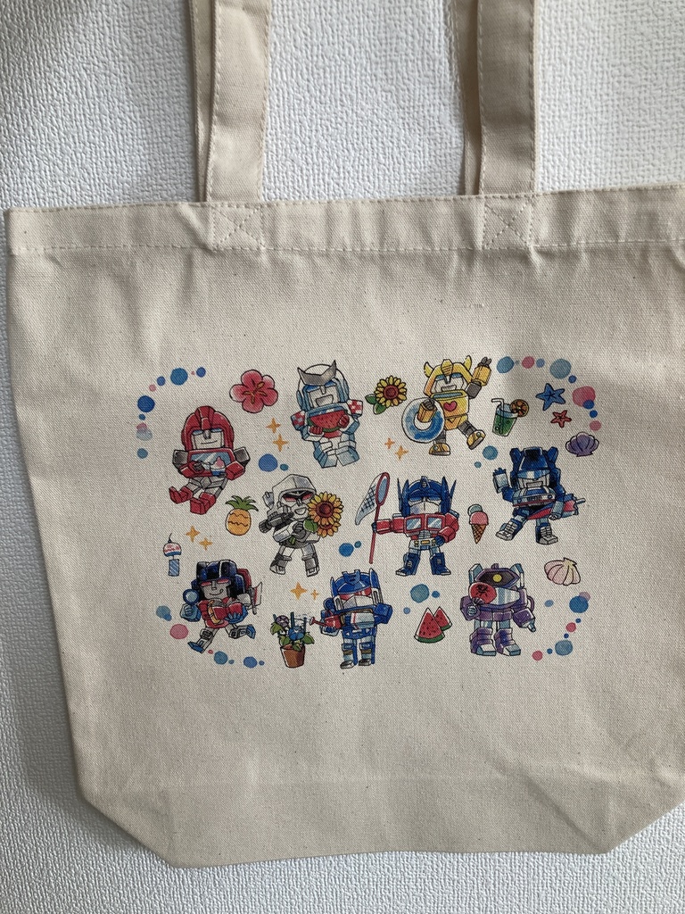 キャンバス生地トートバッグ