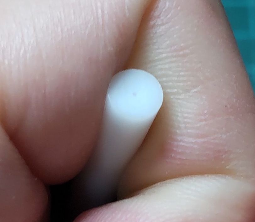 プラ棒センター穴あけ治具