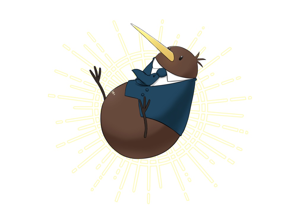 キーウィ教授ジップパーカー