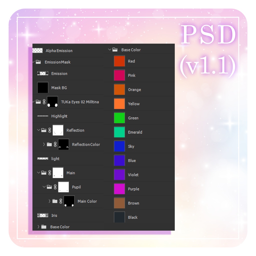 【16アバター対応】TUKa Eye Texture 02