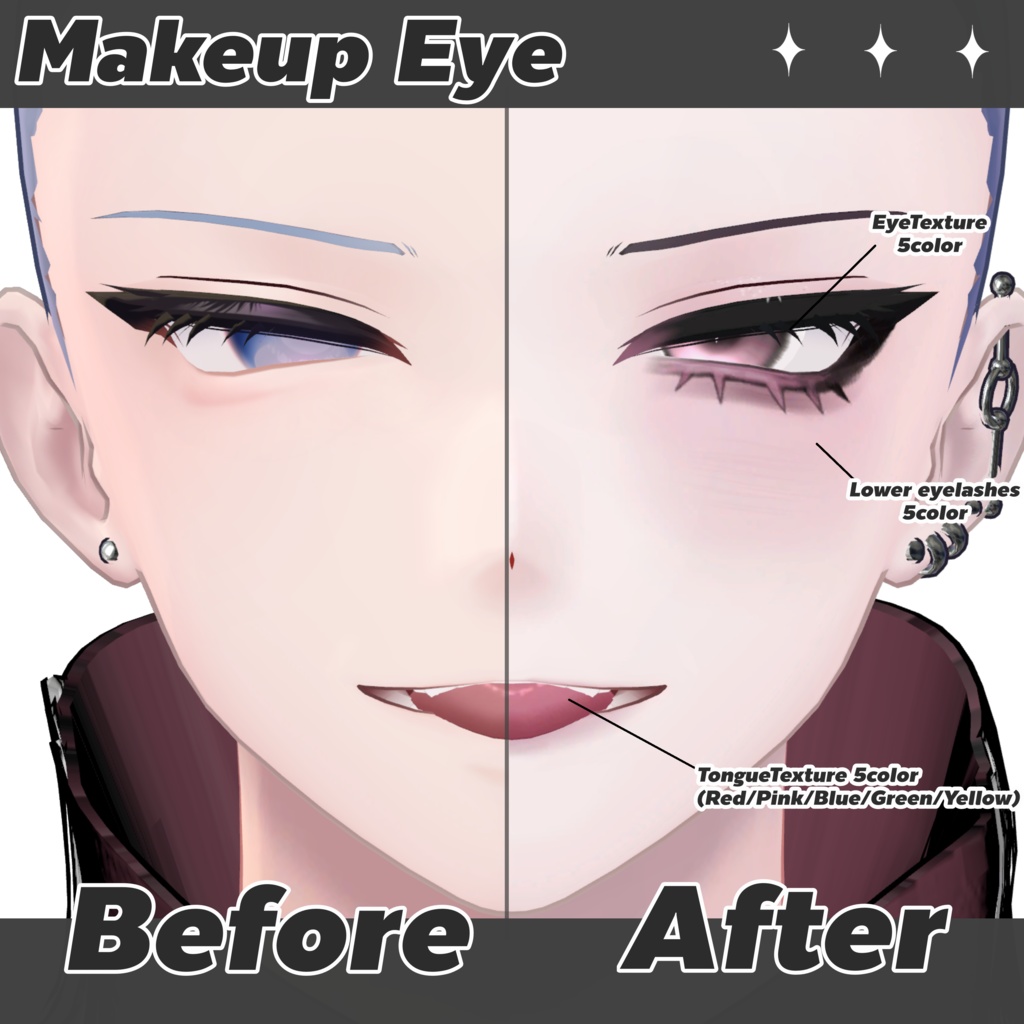 【Komano/狛乃】✦Makeup+Eye&TongueTexture✦