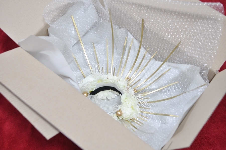 創作コスプレ冠・白金の後光冠