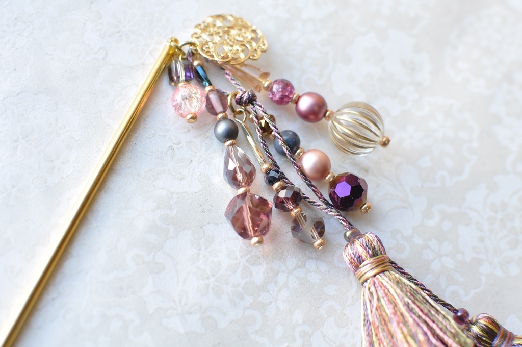 ライラックの花束 かんざし