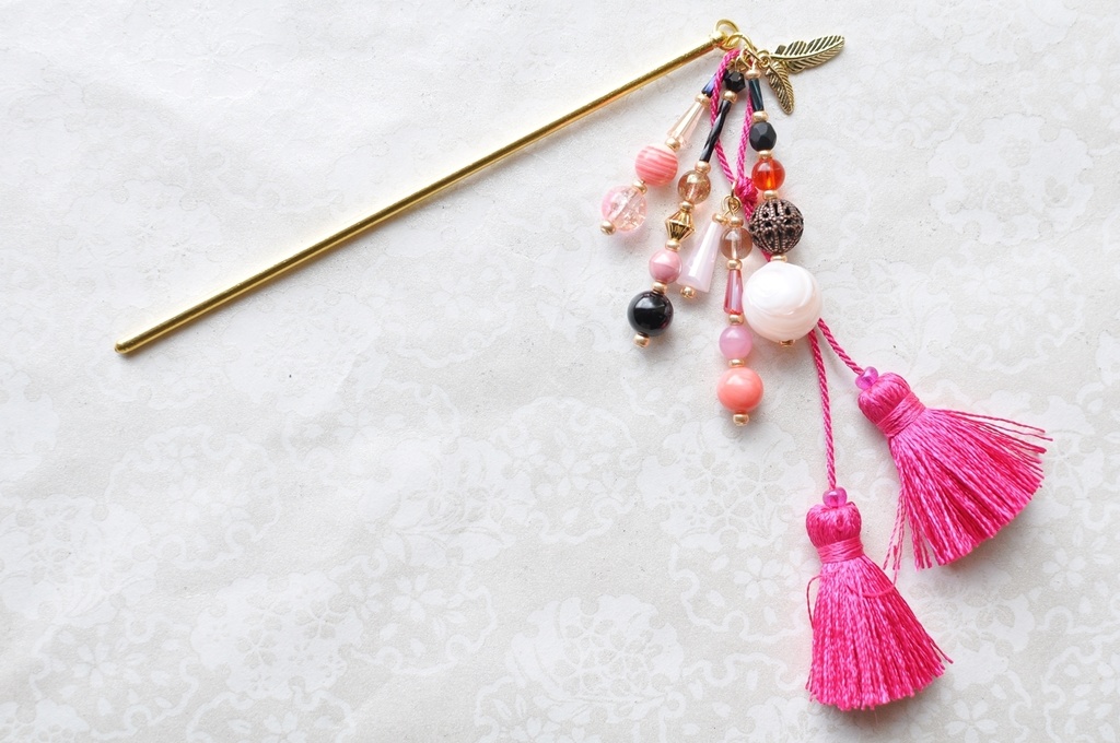 オオルリ・フラミンゴ・カワセミ【小鳥かんざし】