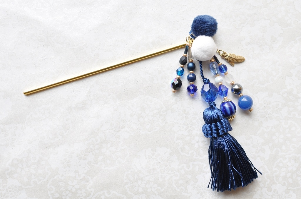 オオルリ・フラミンゴ・カワセミ【小鳥かんざし】