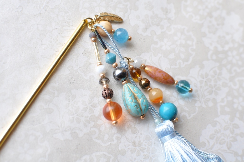 オオルリ・フラミンゴ・カワセミ【小鳥かんざし】