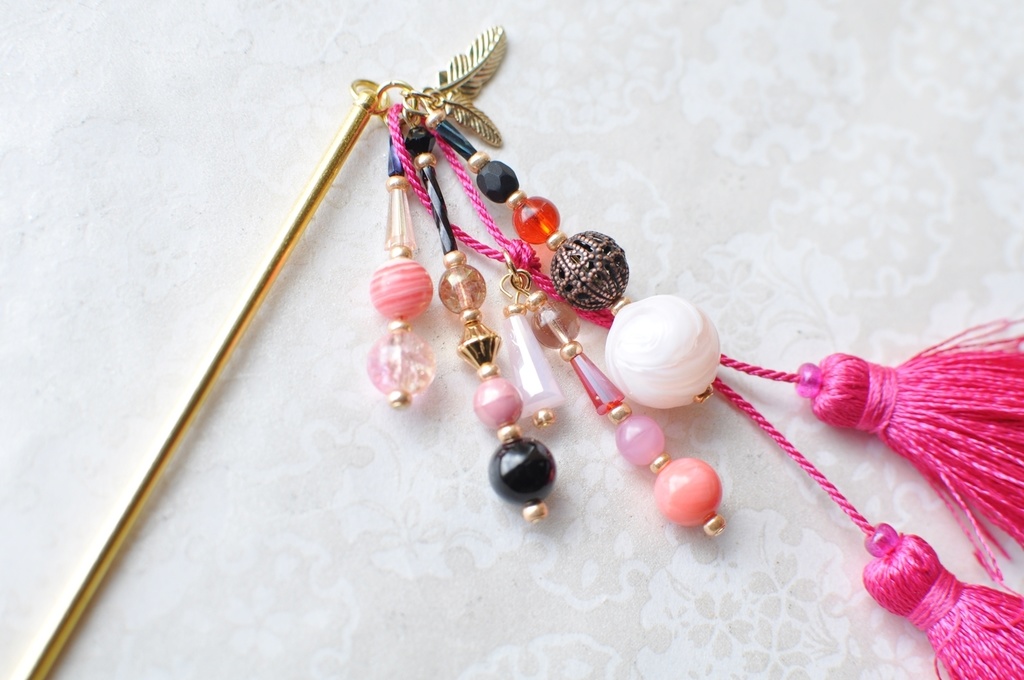 オオルリ・フラミンゴ・カワセミ【小鳥かんざし】