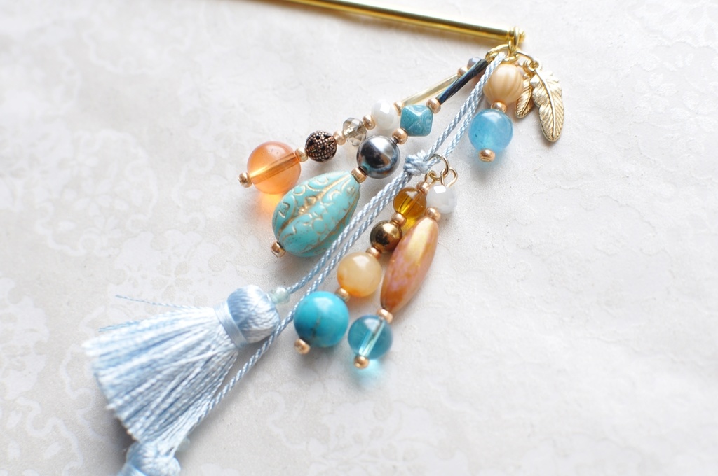 オオルリ・フラミンゴ・カワセミ【小鳥かんざし】