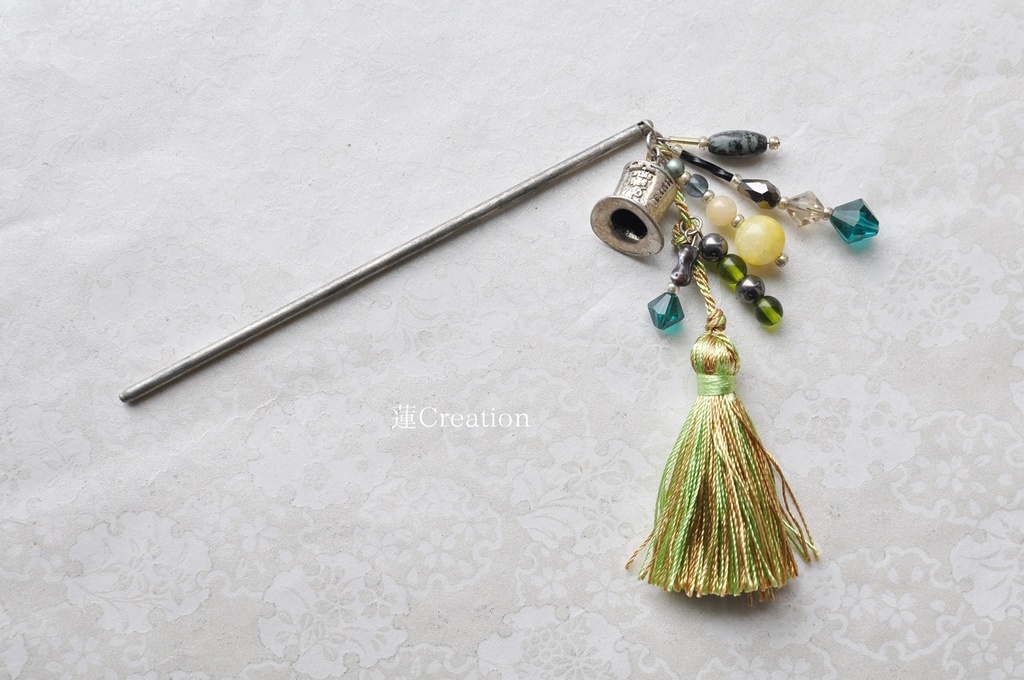 緑の帽子屋3D 創作かんざし