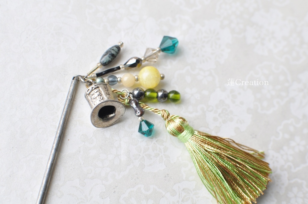 緑の帽子屋3D 創作かんざし