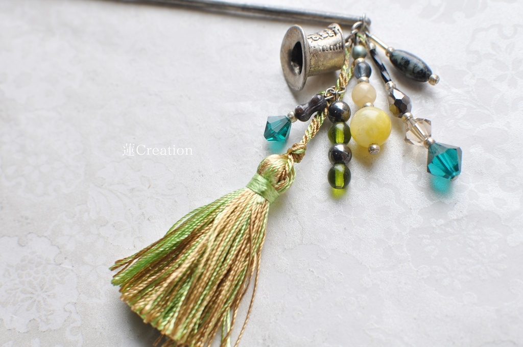 緑の帽子屋3D 創作かんざし