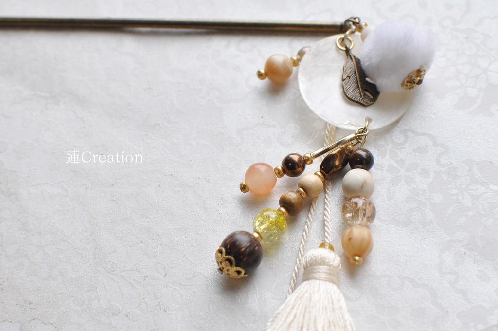 ふくら雀 創作かんざし