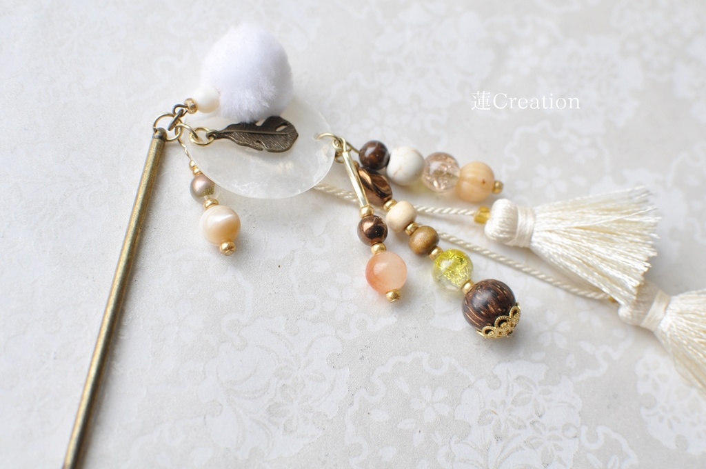 ふくら雀 創作かんざし