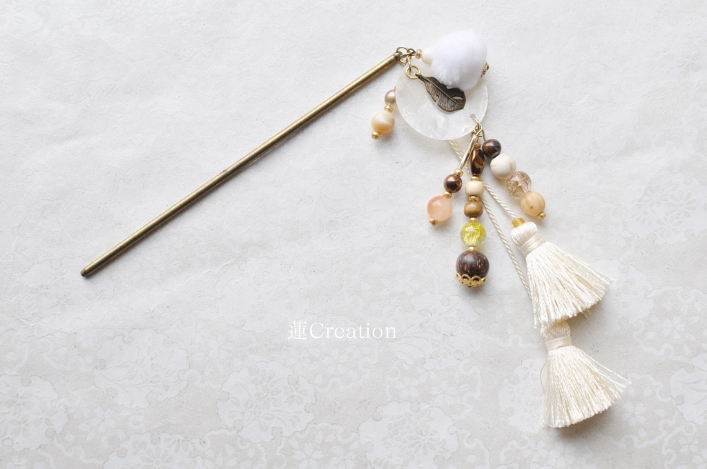 ふくら雀 創作かんざし