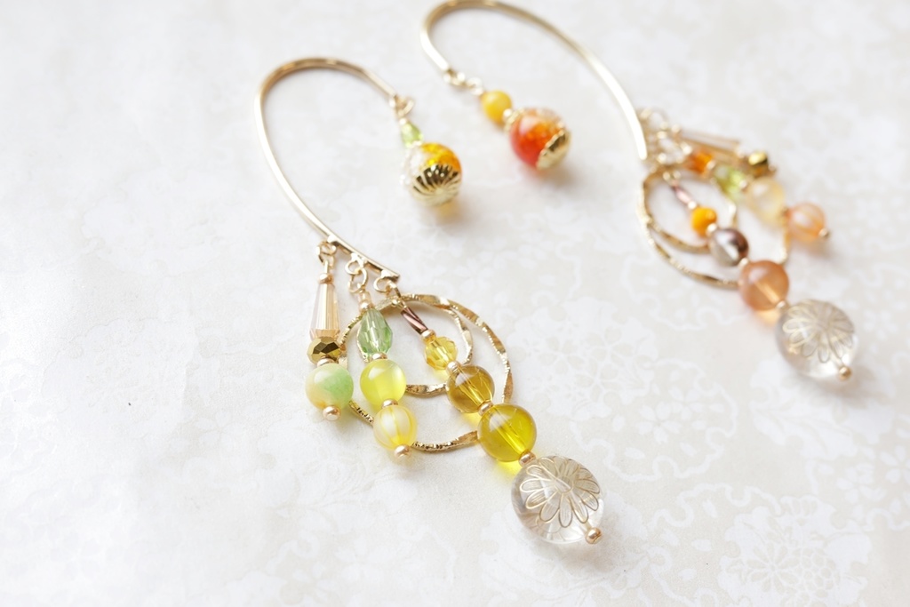 キンレンカイヤーフック【オレンジ・レモン】