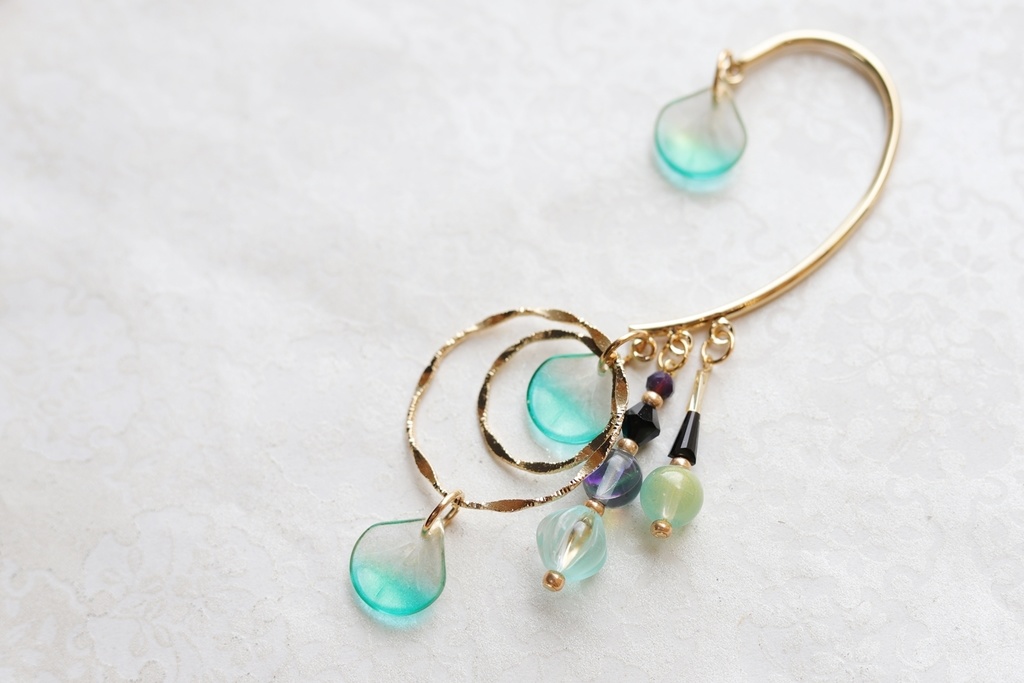 人魚のバブルリングイヤーフック