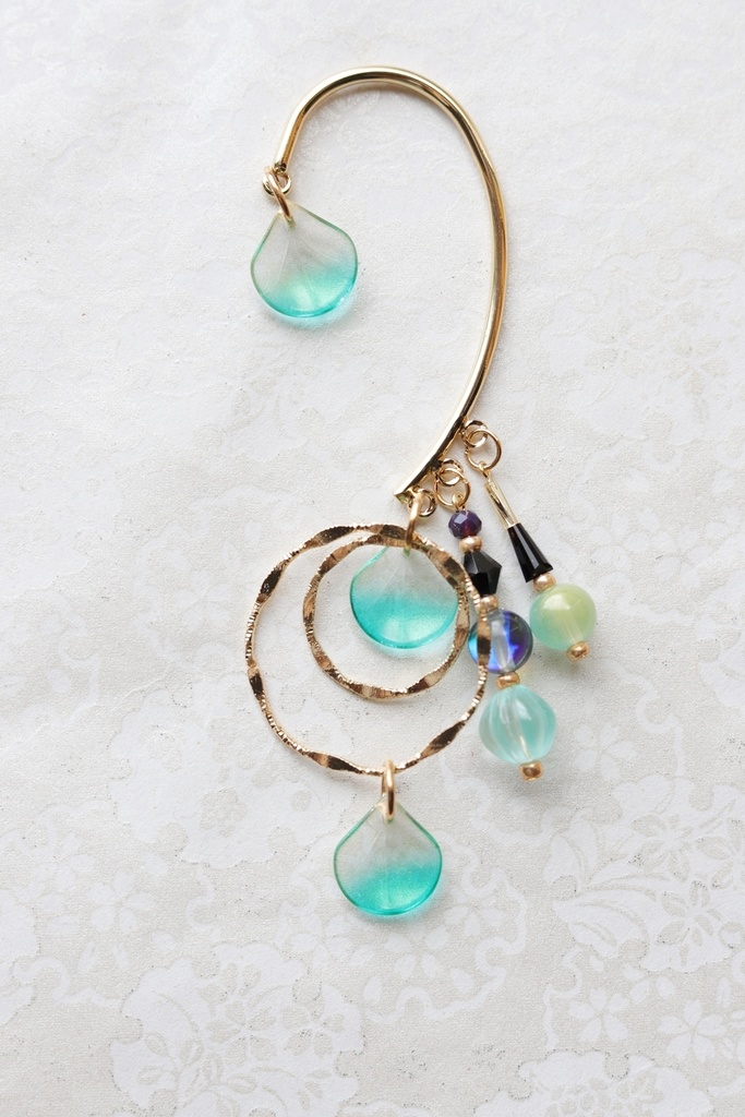 人魚のバブルリングイヤーフック