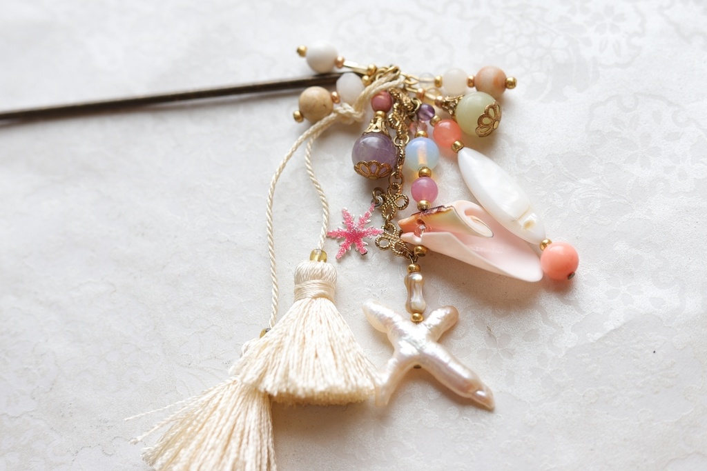 人魚のかんざし・コーラルピンク