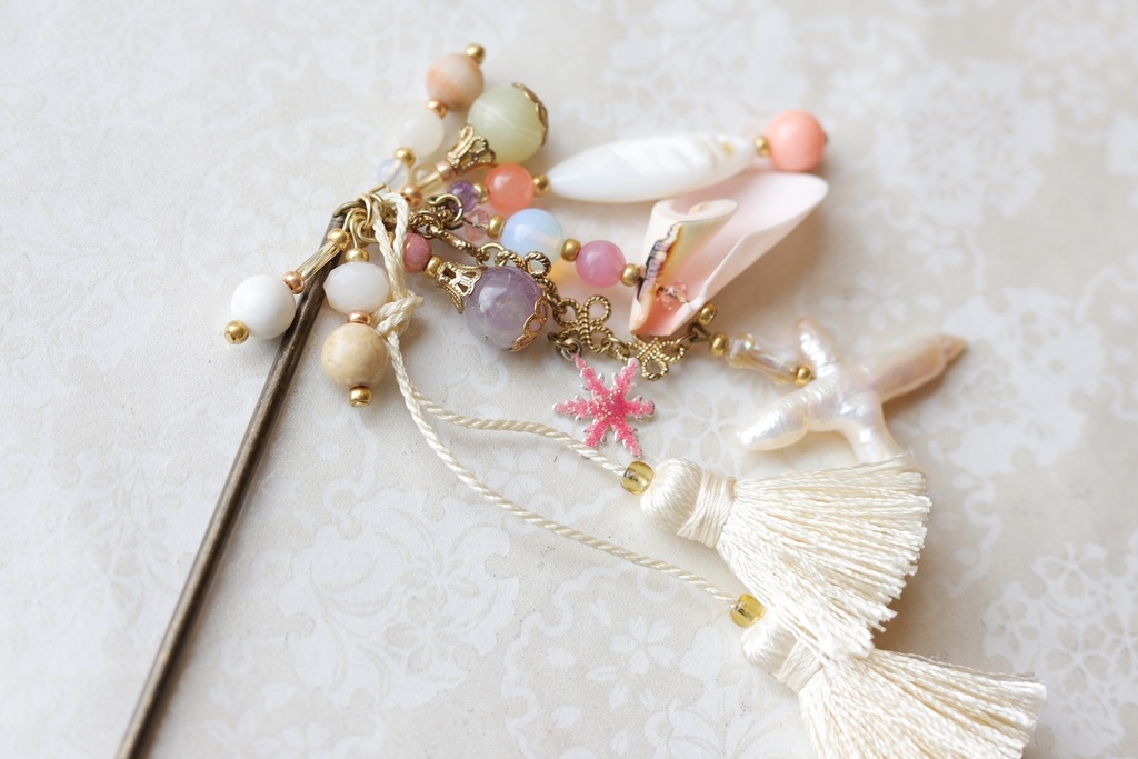 人魚のかんざし・コーラルピンク